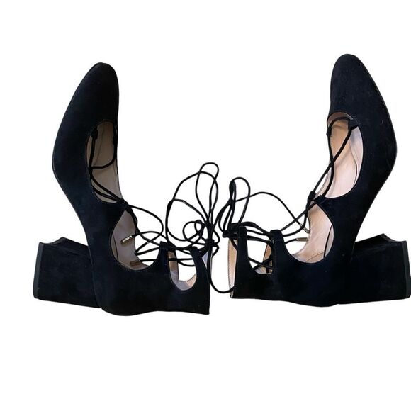 Women's Zara Black Suede Lace Up Shoe EU Size 39 - Picture 6 of 9